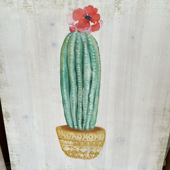 Wooden Potted Cactus Paintings - Picture 4 of 15